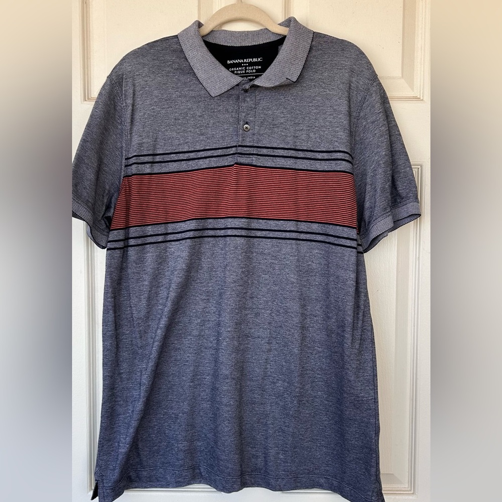 Banana Republic Factory Men’s Organic Cotton Polo Shirt Size XL